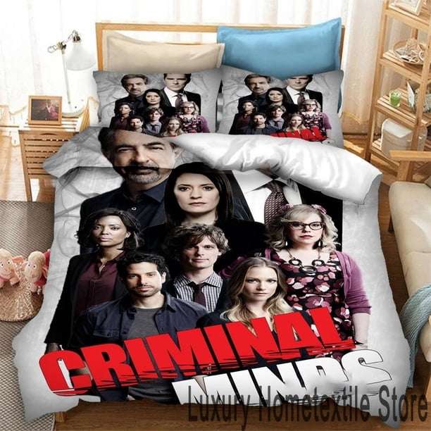 Criminal Minds Bedding Set,Duvet Cover Comforter Bed Set Quilt Cover Pillowcase, Boys Girls Adults Bed Sheets