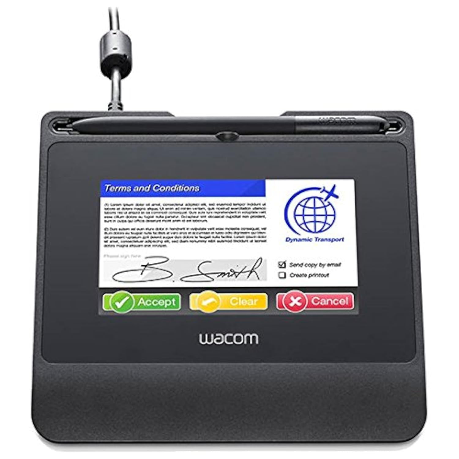 Tableta Signature Wacom Stu540 Color Lcd De 5 Pulgadas Con Lápiz