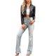 thumbnail image 2 of INSPIRE CHIC Chaqueta Bomber para Mujer Chaquetas de Cuero Sintético Recortadas Casual con Cremallera PU Moto Bike Exterior XS Negro, 2 of 6