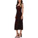 thumbnail image 4 of INSPIRE CHIC Vestido sin mangas para mujer de malla floral con tirantes finos estilo gótico vintage para cóctel en línea A L Negro, 4 of 6
