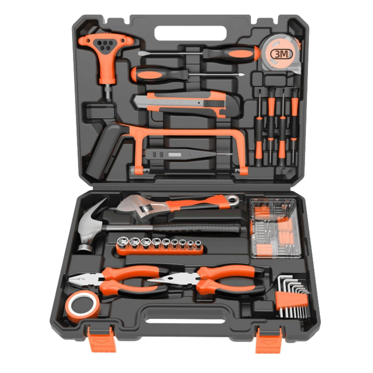 Yep - Set 135 Piezas Herramientas Manuales + Maletín Portátil Negro 35 X 27 X 70 Cm