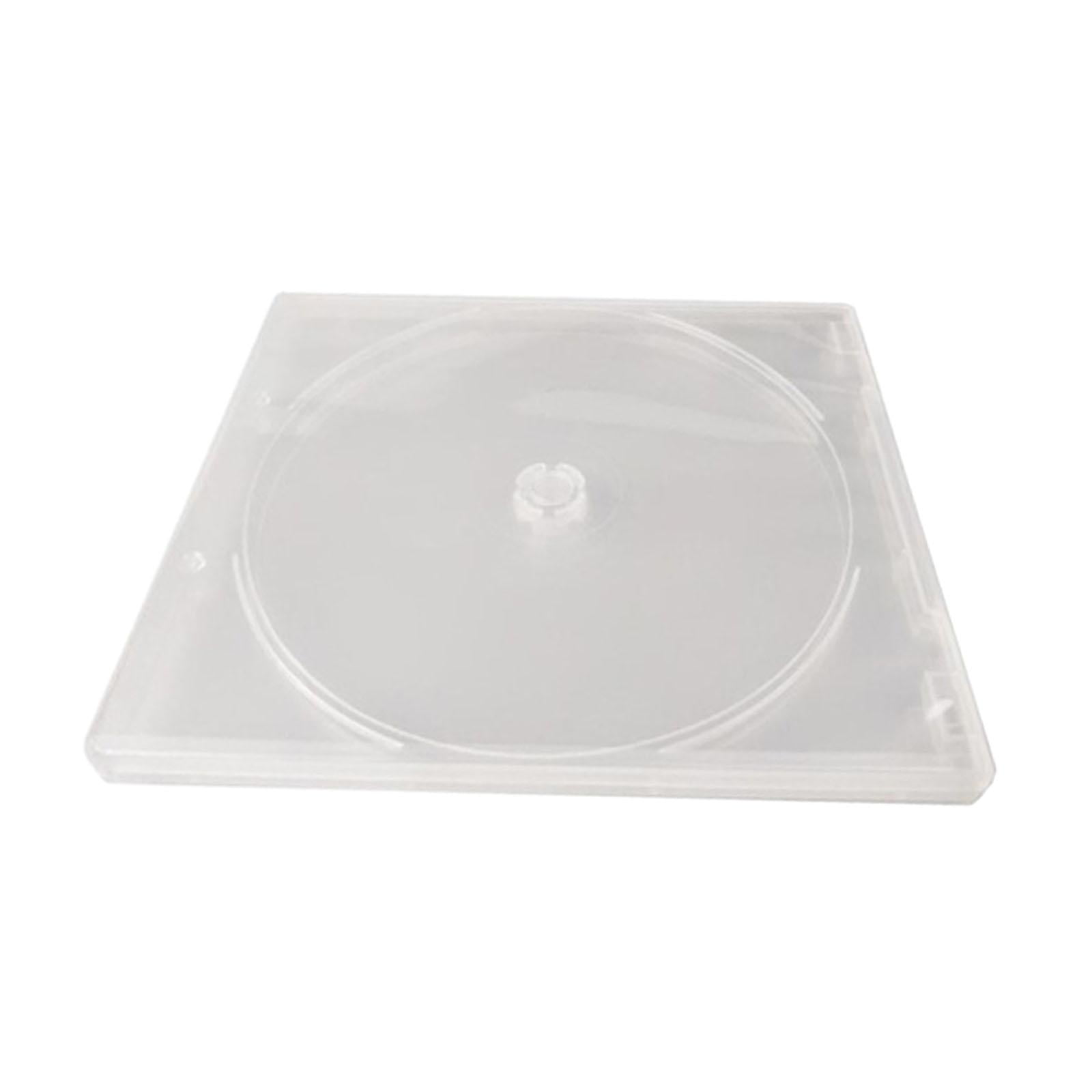 Magideal - 10 X Estuches Transparentes Para Cd Estuches Para Dvd Portátiles Resistentes A Los Arañazos Estuche Estándar Para Cd Individual Resistente Al Agua Par