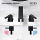 thumbnail image 5 of Grifo de baño KENES KE-9050-2-P negro mate con 3 orificios y 8 pulgadas, 5 of 9