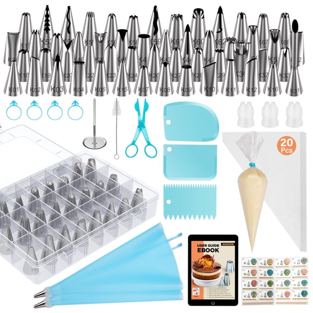 Set de Boquillas para Decorar Kootek 90 Piezas Kit de Glaseado para Principiantes y Profesionales