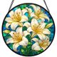 thumbnail image 1 of Colgante ventana vitral 20cm vibrante plantas maceta colorido atrapasol panel hogar jardín patio regalo mujer, 1 of 7