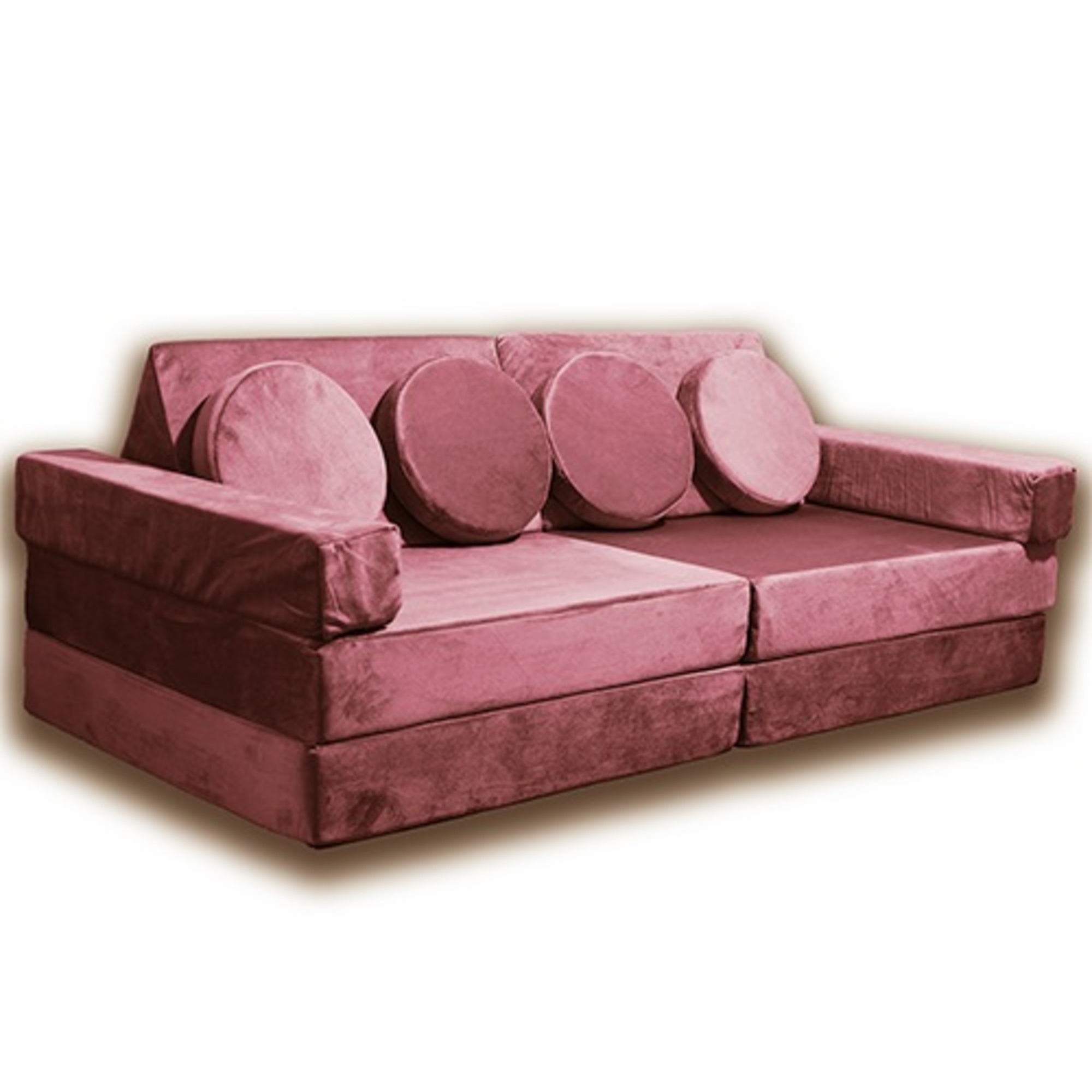 Genérico - Sofa Infantil Modular Montessori Que Potencia La Psicomotricidad Y Creatividad, Palo Rosa