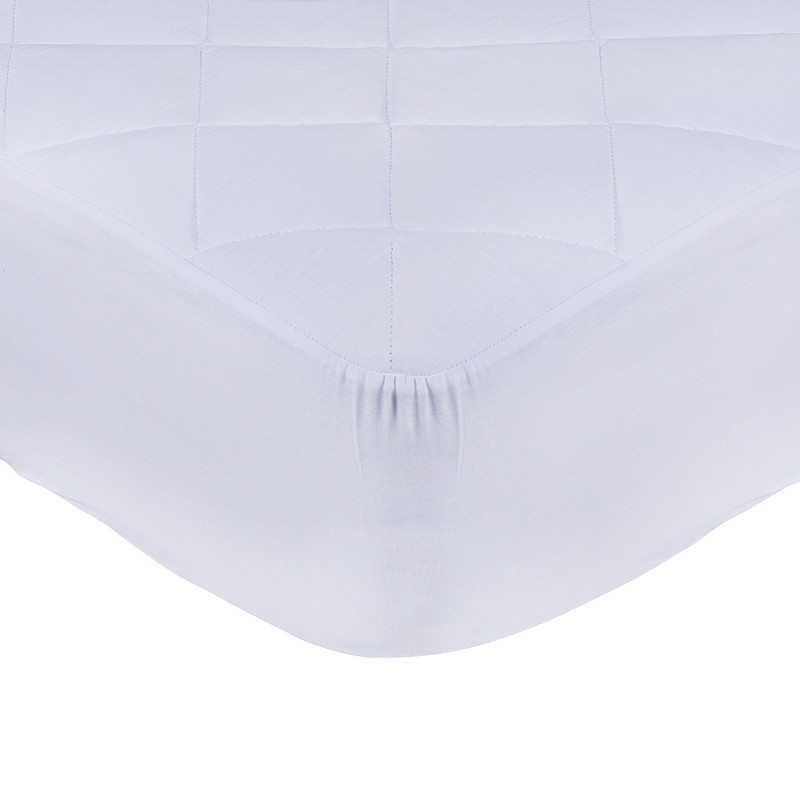 Cubrecolchón Ajustable Mashini 1 Plaza Blanco