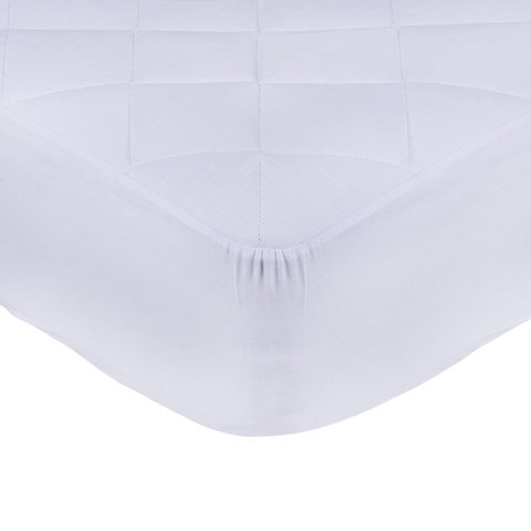 Cubrecolchón Ajustable Mashini 1 Plaza Blanco