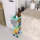 thumbnail image 5 of Carrito de almacenamiento Simple Houseware de 3 niveles, delgado y estrecho, turquesa, 5 of 9