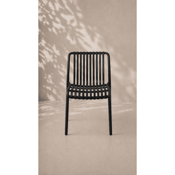 Pack de 6 Sillas France de Terraza Exterior o Comedor Filtro UV - Negra