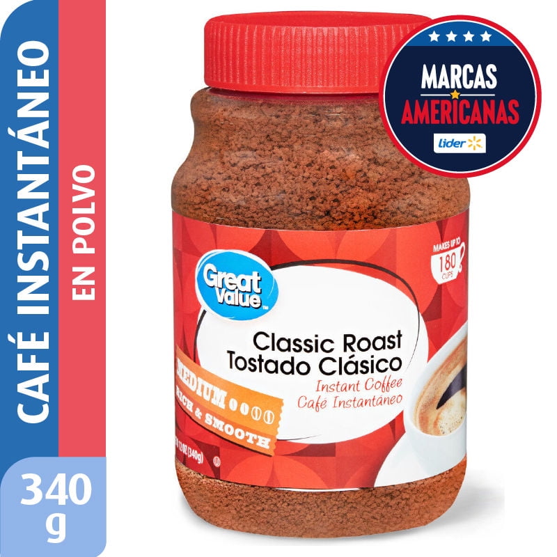 Café Instantáneo En Polvo Frasco 340 gr Great Value