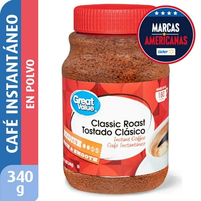 Café Instantáneo En Polvo Frasco 340 Gr Great Value