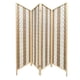 thumbnail image 1 of Biombo De Madera Resistente 4 Paneles Tejido 180cmx180cm, 1 of 2