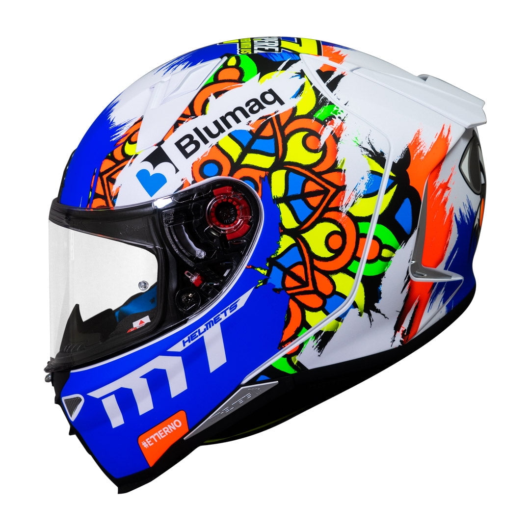 Casco Mt Ff110 Revenge 2 Vicente Pérez A0 Blanco Mate Talla Xl