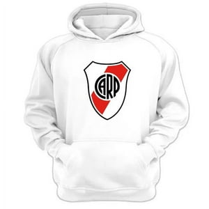 Genérico - Polerón Canguro River Plate Blanco Talla M Unisex