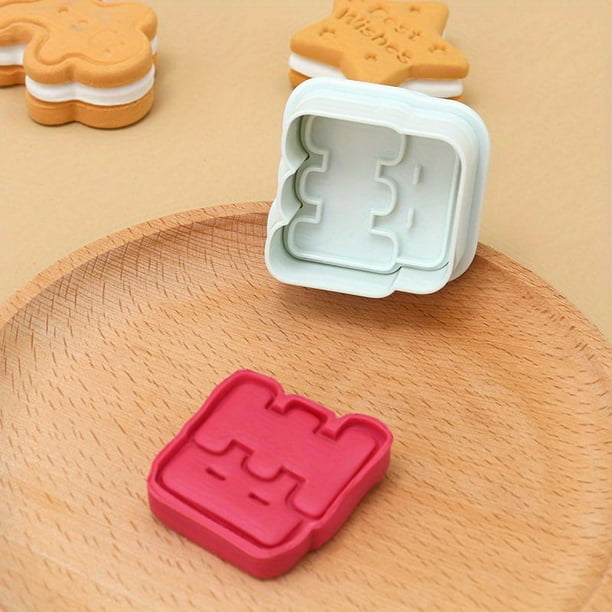 1pc, Chinese Character Cookie Plunger Cutter, FU LU SHOU XI WANG CAI Cookie Cutters, Fortune Lucky Cookie Stamp, Blessing Greeting Fondant Mold, Baking Tools, Kitchen Gadgets, Kitchen Accessories, Ho