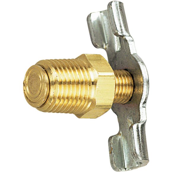 Grifo de desagüe Plews Tru-Flate, 1/4 pulgadas, NPT, latón
