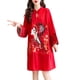 thumbnail image 3 of Vestido Lady Qipao Suave Mujer Cheongsam Mejorado Para Uso Diario Viajes Boda M Tamaño Rojo., 3 of 3