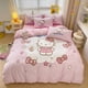 thumbnail image 1 of 3pc Duvet Cover Hello Kitty Bedroom Living Room Decoration Children Adult Animation One Quilt Cover Two Pillowcases with Zipper, 1 of 5