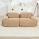 thumbnail image 1 of 82'' 2-seat sofa in luxuryCorduroy Fabric modular for free combo separation curved armrests ,anti-slip design high-resilience sponge fits living rooms bedrooms Audiovisual Room,Camel, 1 of 3