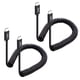 thumbnail image 1 of Cable de carga Cable Matters: USB C a USB C en espiral, 60 W, 1 of 7