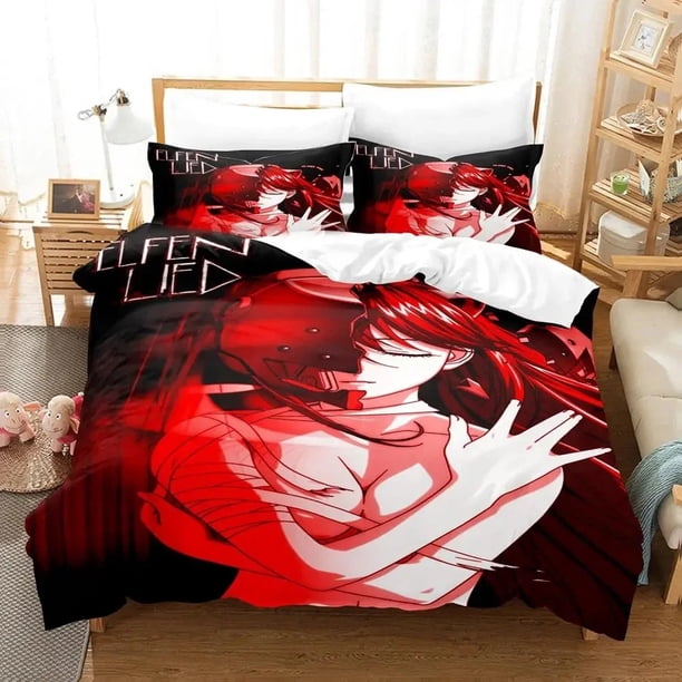 Elfen Lied Bedding Set Duvet Cover Bed Set Quilt Cover Pillowcase Comforter Size Boys Adult Bedding Set Bed Sheets
