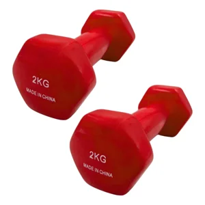 Linea Sport - Par De Mancuernas 2Kg C/U Total 4Kg Hexagonales De Vinilo