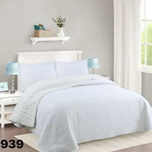 Genérico - Cubrecama Quilt Sherpa King - Blanco M939