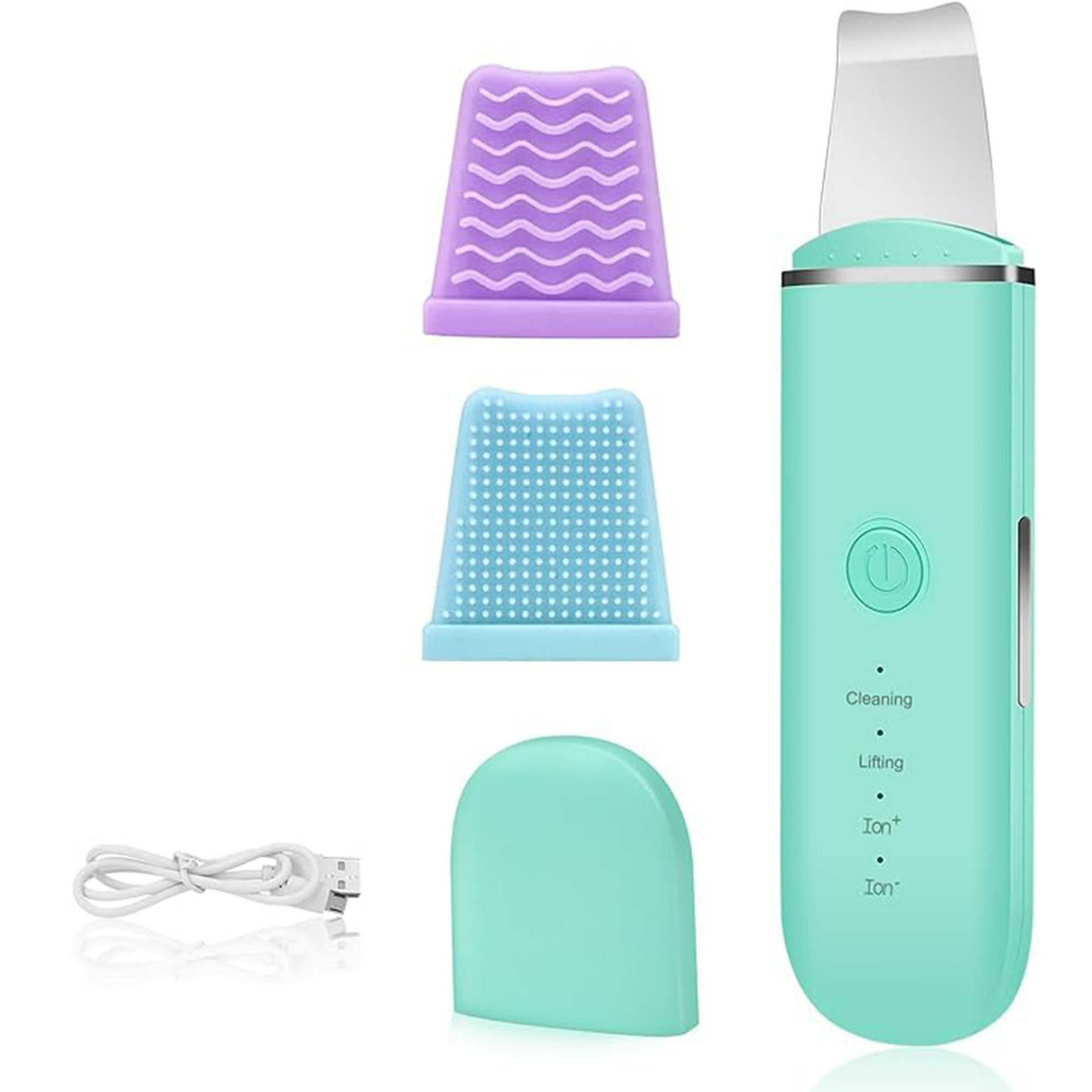 Veatool - Limpiador De Piel, Descamación Por Ultrasonido Facial, Limpiador De Cutículas Por Ultrasonido, Con 4 Modos Para Limpiar Los Poros Y Cuidar La Piel, Recargable Usb