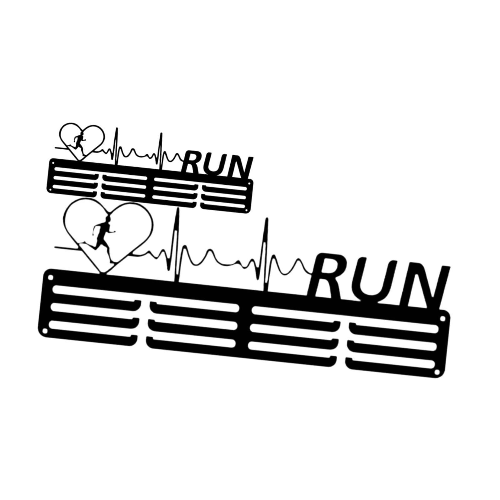 Magideal - Colgador De Metal, Organizador De La Cinta De Premiación De Exhibición, Estante De Perchero De Pantalla Resistente, Soporte De Medalla De Marco Para Estilo A