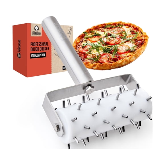 Rodillo perforador de masa Chef Pomodoro 21 × 14,5 cm, púas de 7 mm