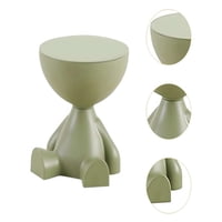 Todo Para El Hogar - El Guardián Sentado Mesa De Arrimo Escultural Blanco Verde