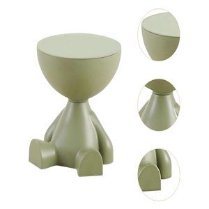 Todo Para El Hogar - El Guardián Sentado: Mesa De Arrimo Escultural Blanco Verde