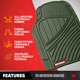 thumbnail image 3 of Alfombrillas de coche Motor Trend de 3 piezas, verdes e impermeables, 3 of 8