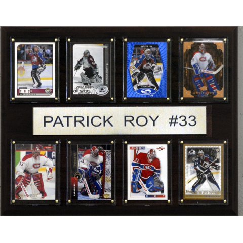 C&I Collectables - Placa Nhl Patrick Roy Montreal Canadiens Con 8 Cartas Coleccionables