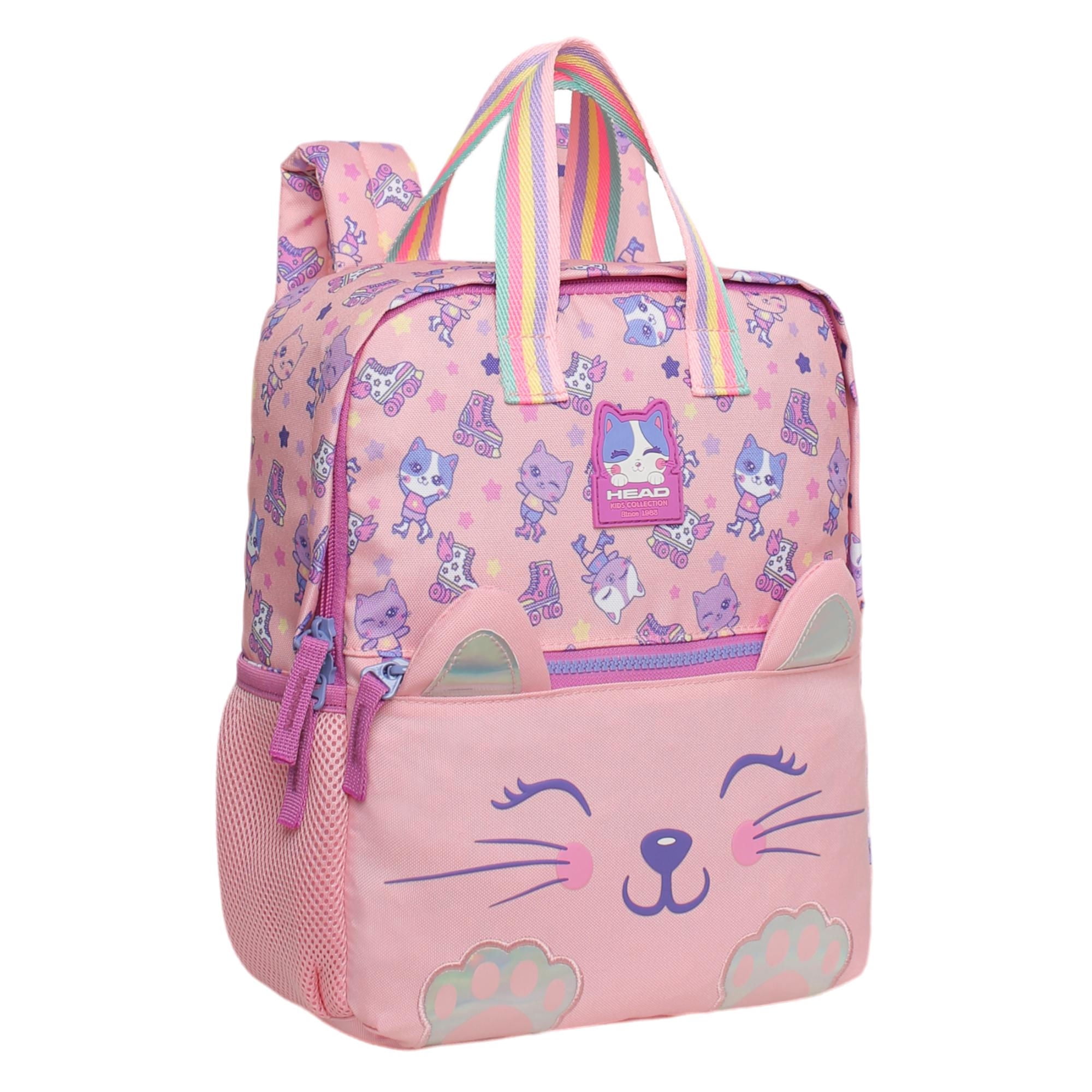 Mochila Infantil Niña Pepa Gato Patines Rosado Head