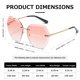 thumbnail image 4 of Gafas de sol oversize sin montura con lente de diamante AE0534 para mujer AEVOGUE, 4 of 6