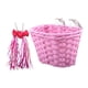 thumbnail image 3 of Cesta De Bicicleta Para Niños Desmontable Con 2 Cintas Cesta De Bicicleta Para Deportes Al Aire Libre Cesta Rosa Cintas Rosas, 3 of 3