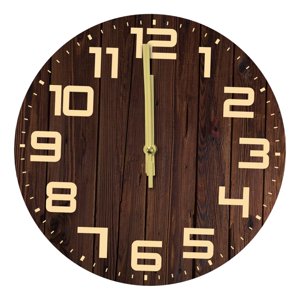 Bothyi - Reloj De Pared De Madera Colgante, Reloj Silencioso Rústico Para El Hogar, Sala De Estar, Oficina