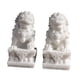 thumbnail image 2 of 2 Estatuas De León De Regalo, Esculturas De Piedra En Miniatura Para El Estante De La Sala De Estar Del Hogar, Color Blanco, 2 of 3