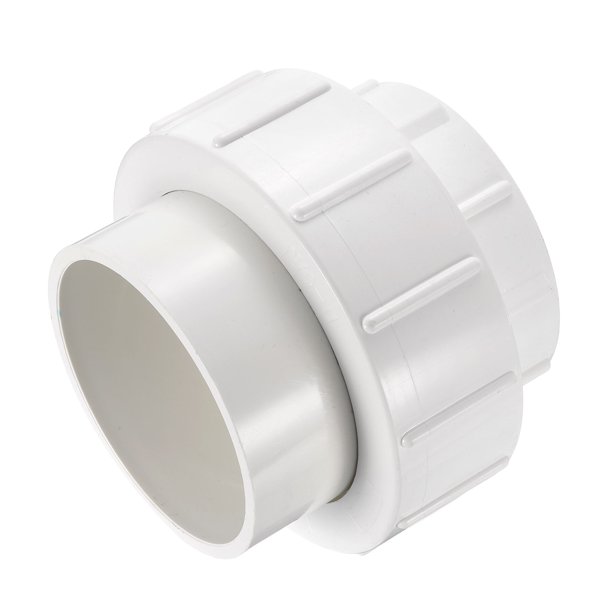 Uxcell 4" Acoplamiento de Unión de Tubería (Socket x Socket) Adaptador de Acoplamiento Deslizante Schedule 40, Junta Tórica EPDM, Blanco