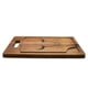thumbnail image 2 of Tabla + Cuchillo Y Tenedor Premium 3 Piezas Acero Inoxidable - Madera Café, 2 of 3
