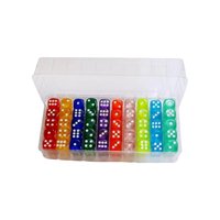 Bothyi - Juego De Dados De 6 Caras De 100 Uds., Dados Acrílicos Para Juegos De Mesa, Enseñanza De Matemáticas