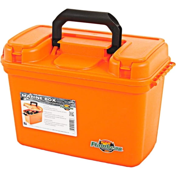 Flambeau Outdoors Marine Dry Box 14in, sello O-ring, bandeja extraíble