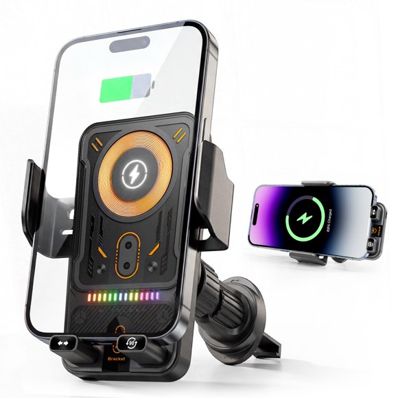 Soporte para Teléfono Zrpot Cargador Inalámbrico para Auto 15W con Rotación