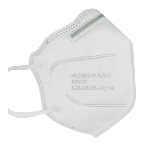 Huweikang - Mascarilla Kn95 Para Adulto - Color Blanco - Alta Protección 5 Capas (caja 10 Unidades) - Blanco