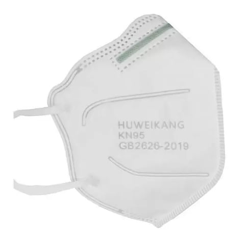 Huweikang - Mascarilla Kn95 Para Adulto - Color Blanco - Alta Protección 5 Capas (Caja 10 Unidades) - Blanco