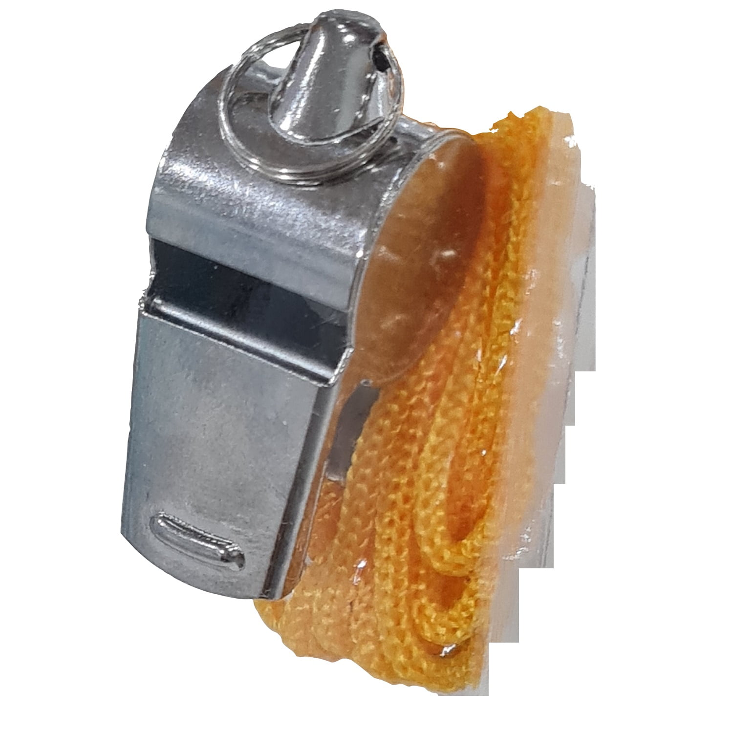 Genérico - Pito O Silbato Metalico Arbitro / Seguridad Cordon Amarillo