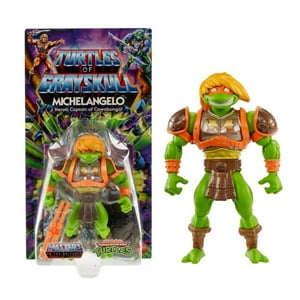 Figura De Acción Masters Of The Universe Turtles Of Grayskull Michelangelo De 5.5 Pulgadas