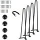 thumbnail image 1 of Patas para muebles VEVOR 19 en forma de horquilla de metal, 500 libras, 4 unidades, color negro, 1 of 3
